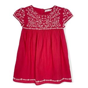 Zara Girl’s Embroidered 100% Cotton Summer Dress Sz 6/7